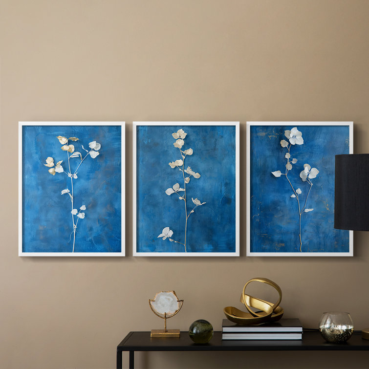 Winston Porter Floral StudySeriesXXIVSet Of 3 Framed Giclee Prints